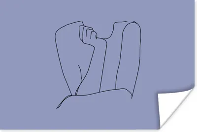 Produktbild von MuchoWow® Poster Frau - Lila - Minimalismus 120x80 cm - Bilder