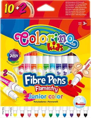 Image de COLORINO 12 feutres colorés Fournitures scolaires Fournitures pour artistes Enfants École