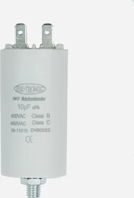 Produktbild von MKP Motorkondensator, Arbeitskondensator Anlaufkondensator Kondensator 450V - Anschluss: Stecker - Wert: 10 µF