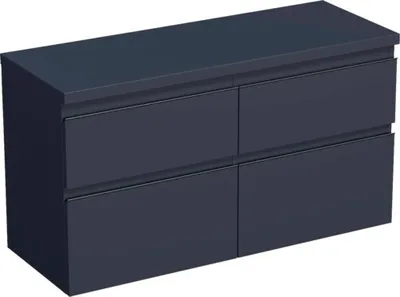 Produktbild von Jungborn Waschtischunterschrank TRENTA BxHxT 116,7 x 64,6 x 44,5 cm Frontfarbe taubenblau matt TRE DESK 120D 4Z B A9166