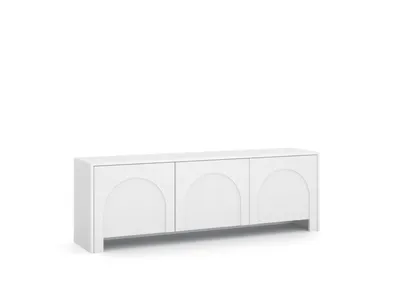 Image de Meuble TV : trois portes, blanc