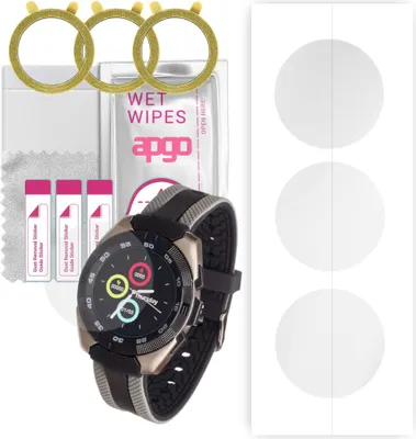 Produktbild von apgo 3 Stück Schutzfolie, klar, kompatibel mit Garett G35S Smartwatch, Hydrogel Displayschutzfolie mit Positionierhilfe, Displayfolie, robust und kratzfest
