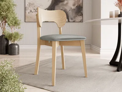 Obrázok produktu pre Čalúnená jedálenská stolička CIBOLO 3 - buk / šedá