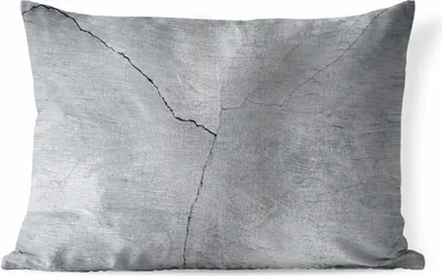 Produktbild von MuchoWow® Outdoor Kissen - Beton - Riss - Grau - 60x40 cm - Wetterfest - Lounge Kissen - Zierkissen - Kissen für Innenräume