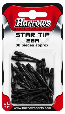 Immagine prodotto di Punte da freccette Eggen STAR SOFT, confezione da 30 pezzi, blister, colore nero, Immagine generata dall'IA