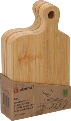 Immagine prodotto di Set di taglieri Alpina, 4 pezzi, 11,5 x 4 x 18,5 cm