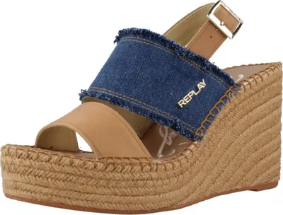 Produktbild von Replay Jess Band Sandalen Touwzool - Licht blauw - Maat 40
