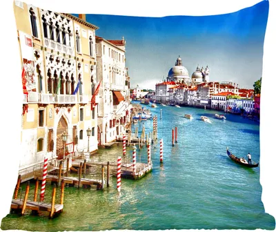 Produktbild von MuchoWow® Zierkissen Sofakissen Wohnzimmer Dekokissen 45x45 cm Ein Tag in Venedig - Schlafpolster - Polster für das Sofa