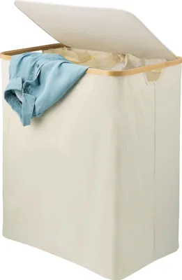 Produktbild von bremermann Wäschesammler mit herausnehmbarem Sack und Deckel, ca. 145 L, beige