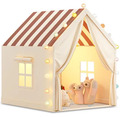Immagine prodotto di Tenda da gioco 2-in-1 con tappetino, a righe, per la cameretta dei bambini