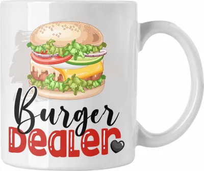 Produktbild von Trendation - Burger Dealer Tasse Geschenk für Besten Burgerverkäufer Geburtstag Spruch Geschenkidee (Weiß)