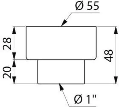 Immagine prodotto di Presa a pressione Delabie Hock-WC D55