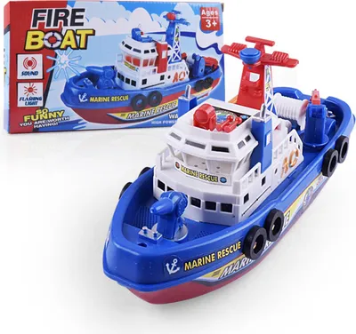 Produktbild von Kinder Spielzeugboot elektrisch mit Musik Licht Wasser Spray Marine Fire Brandschutzmodell