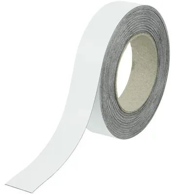 Produktbild von Dreifke® Magnetstreifen weiß auf Rolle, Magnetfolie, 30 mm x 15 m