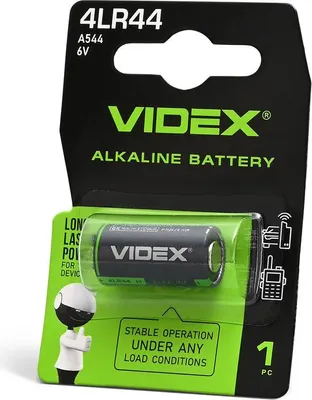 Produktbild von VIDEX 4LR44/A544 Alkaline-Batterie, 1 Stück, Blisterverpackung