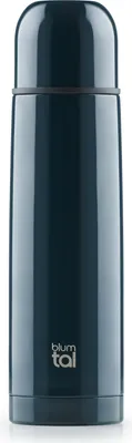 Zdjęcie produktu dla Termos ze stali nierdzewnej Blumtal Eifel 700 ml - szczelny termos z kubkiem do picia w podróży, izolacja do gorących napojów, Dark Ocean Blue - Niebieski