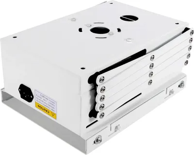 Immagine prodotto di Sollevatore elettrico per proiettore - Supporto a soffitto per proiettore - Motorizzato con telecomando - Capacità di carico: 10 kg - Corsa: 1 metro - Dimensioni: 50x50 cm - Bianco