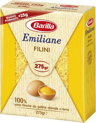 Produktbild von 20x Barilla Emiliane Filini all'uovo n. 14 Nudeln mit ei 275g