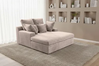 Produktbild von Lounge Chaiselongue AROSA Liege in Stoff Tilia Hellgrau
