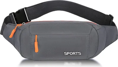 Produktbild von INF Vielseitige Laufgürteltasche - Sport Bauchtasche für Fitness, Reisen, Outdoor, 1 Stück Grau