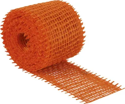Zdjęcie produktu dla Jutowa taśma dekoracyjna – 3 m x 4 cm – pomarańczowa