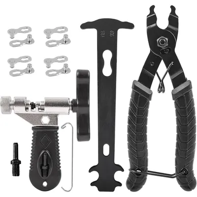 Produktbild von Fahrrad Kettennieter & Kettenschloss-Zange Set – Multitool mit Messlehre, Mini-Werkzeug für Schnellverschluss & Reparatur