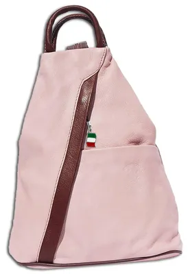 Produktbild von Florence Damen Rucksack Tasche Echt-Leder rosa braun OTF604A