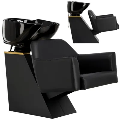 Produktbild von Waschbecken Friseursalon Barbershop Milos für Friseursalon Barbershop bewegliche Keramikschüssel Armatur Wasserhahn Handbrause