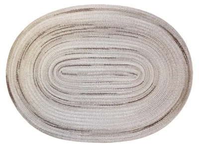 Produktbild von Platzset oval ca. 35x50 cm waschbar Tischset Untersetzer Bast meliert in Sand Taupe