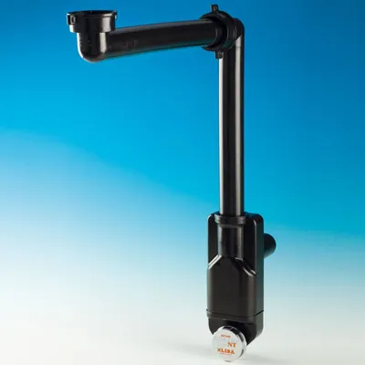 Produktbild von Raumspar-Siphon Bad, Rev.-Öffnung, 32-40mm, schwarz