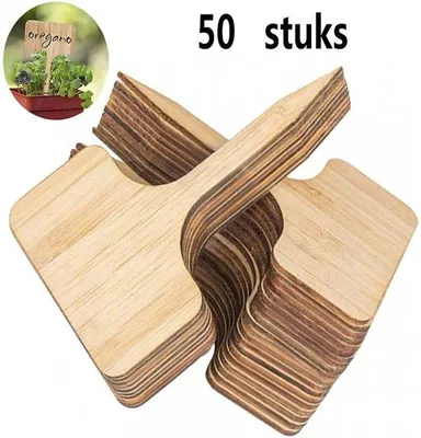 Produktbild von Bambus Pflanzenschilder 50 Stück Gartenetiketten