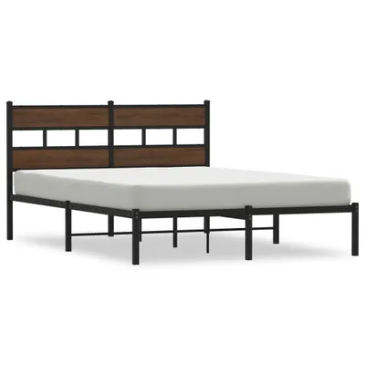 Obrázek produktu pro vidaXL Rám postele bez matrace s čelem hnědý dub 160x200 cm