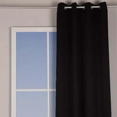 Produktbild von Verdunklungsgardine mit Ösenaufhängung einfarbig schwarz 135x250cm