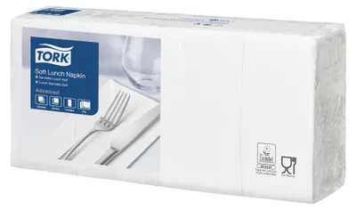 Produktbild von Servietten 3lg.weiß 33x33cm 150 Stk. von Tork