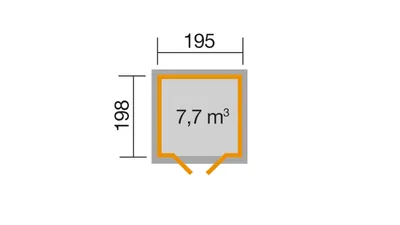 Produktbild von weka Gartenhaus 321 Gr.1, natur, 19 mm, DT Milchglas, Farbe:naturbelassen, Dachform:Flachdach