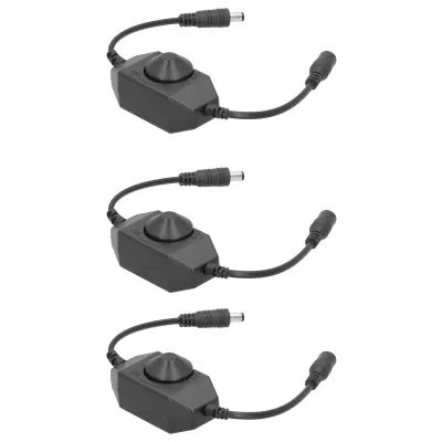 Image de 3Pcs LED Strip Dimmer Interrupteur Adaptateur Luminosité Réglable Contrôleur Manuel Bouton DC 12V-24V
