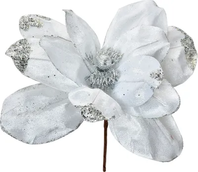 Image de Clayre & Eef Fleur artificielle Ø 22x25 cm Blanc Plastique