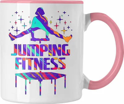 Produktbild von Trendation - Trampolinturnen Jumping Fitness Tasse Geschenk Spruch Frauen (Rosa)