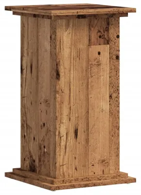 Image de Solidchoice - Étagère à plantes, aspect bois vieilli, 33x33x60 cm