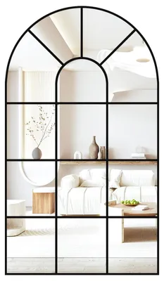 Obrázek produktu pro Dekorativní nástěnné zrcadlo pro zakřivená okna, rozměry 105 x 60 cm
