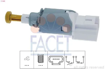 Obrázek produktu pro 1 Spínač brzdových světel FACET 7.1225 Italy - originální ekvivalent pro NISSAN OPEL