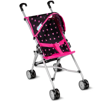 Produktbild von Kinderplay Puppenbuggy, Puppenwagen, Puppen Buggy - Leichte Stabile Konstruktion, Griffhöhe 54 cm, Modell KP0290R