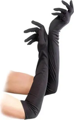 Produktbild von Damenmode Opera Hochzeit Brautabend Party Prom Kostüm Lange Handschuhe - (Schwarz)