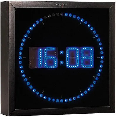 Image de Horloge digitale murale avec 60 LED - Bleu