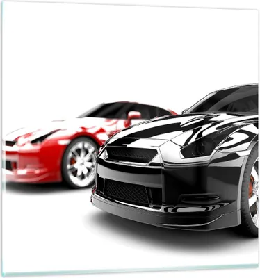 Produktbild von Bilder auf glas - Autos Sport Eleganz - 50x50cm - Glasbilder - Wandbilder - Kunstdruck - zum Aufhängen bereit - Wanddekoration aus Glas - Glas Bilder - Wandbild auf Glas - Einteilig - GAC50x50-2390