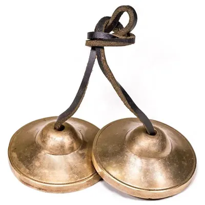 Image de Cymbales de méditation Tingsha unies - 355 G ; 7,5 cm