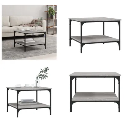 Produktbild von vidaXL Couchtisch Grau Sonoma 55x55x40 cm Holzwerkstoff - Couchtisch - Couchtische - Beistelltisch - Sofatisch