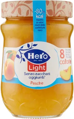 Produktbild von Hero Light Pesche Konfitüre Leichte Brotaufstriche Pfirsiche Italien 280 g