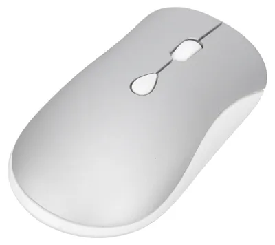 Image de Souris optique portable sans fil 2,4 GHz, 3 niveaux de DPI, rechargeable, fine et silencieuse, avec récepteur USB pour ordinateur portable, couleur argent