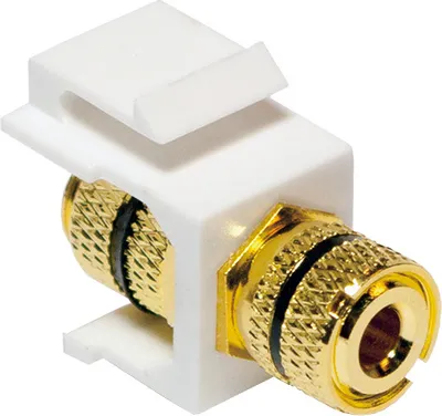 Productafbeelding van LogiLink Keystone-connector, klem voor schroefdraadbus, verguld, zwart (verpakking met 1 stuk)